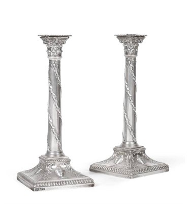 Lot 15 - A Pair of Late Victorian Silver Candlesticks, Hawksworth, Eyre & Co, Sheffield 1899, in the...