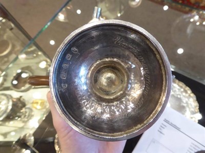 Lot 17 - A George III Silver Argyle, John Denziloe, London 1787, vase shape with reeded borders, the...