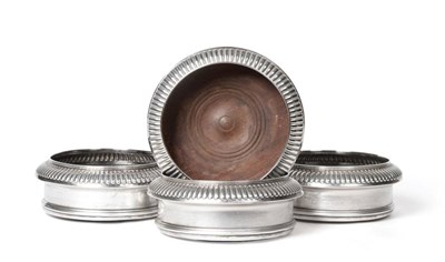 Lot 29 - A Set of Four George III Silver Wine Coasters, mark probably that of Peter & William Bateman,...
