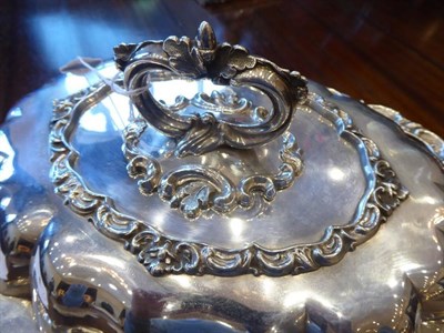 Lot 33 - A Pair of William IV Silver Entree Dishes and Covers, Samuel Keeley, Birmingham 1836, shaped...