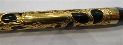 Lot 52 - A Mabie Todd & Co ''Swan'' Fountain Pen, circa 1910, with gilt filigree decoration, 13.5cm...