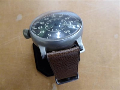 Lot 71 - A Very Rare Giant-Sized Second World War German Luftwaffe Aviators Wristwatch, signed A Lange &...