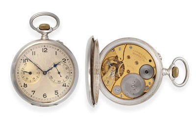 Lot 72 - A Rare German Second World War Keyless Deck Watch with Power Reserve Indication, signed A Lange...