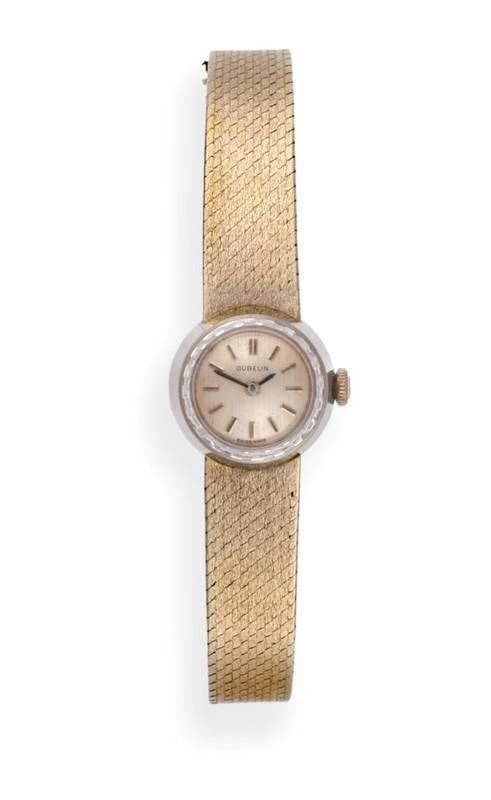 Lot 83 - ^ A Lady's 18ct White Gold Wristwatch, signed Gubelin, circa 1970, (calibre A1003), lever...