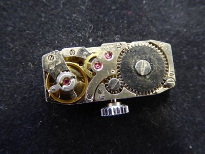 Lot 105 - A Lady's Art Deco Diamond Set Cocktail Wristwatch, circa 1930, lever movement, silvered dial...
