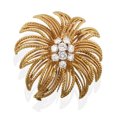 Lot 116 - ^ A Diamond Cluster Brooch, by Boucheron, round brilliant cut diamonds in claw settings, to...