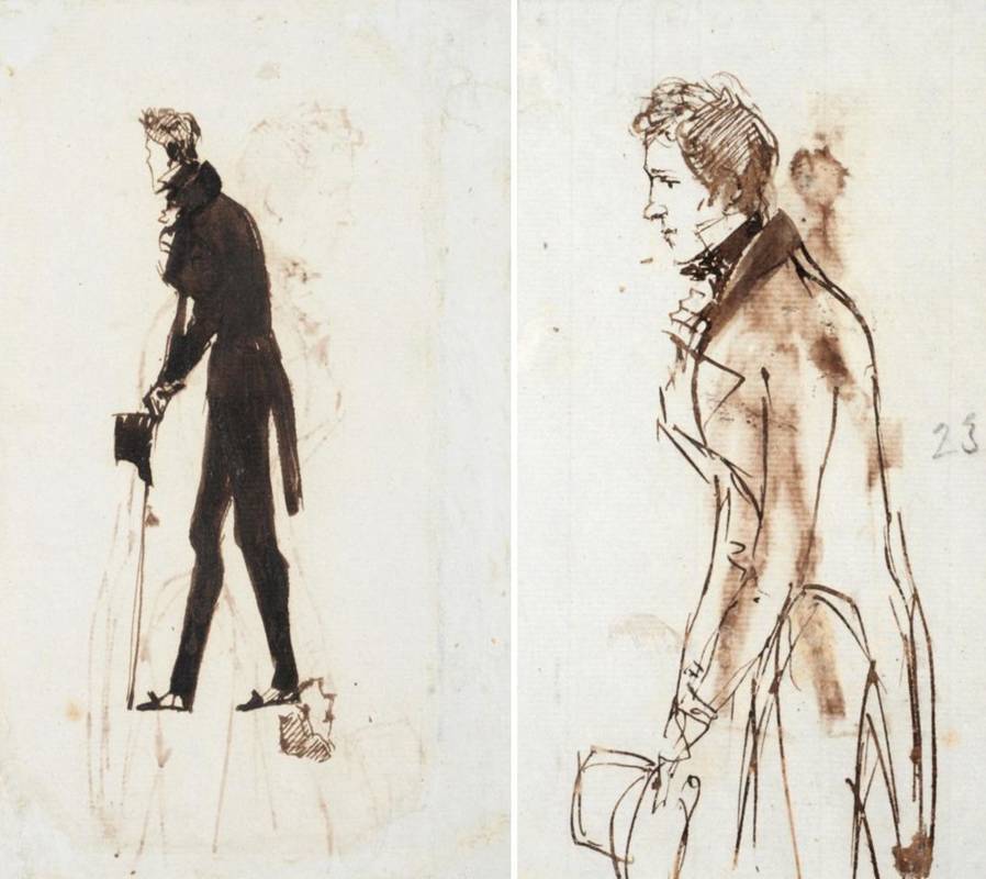 Lot 247 - Sir Edwin Henry Landseer (1802-1873) Portrait of Gilbert Stuart Newton RA (1794-1835) Ink on paper