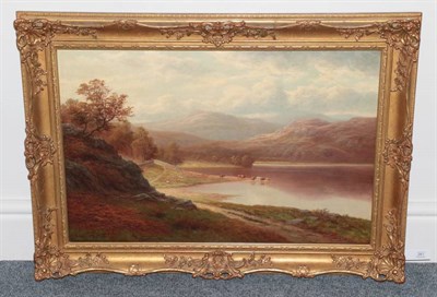 Lot 261 - ^ William Mellor (1851-1931) ''Rydal Water, Westmorland'' Signed, oil on canvas, 49cm by...