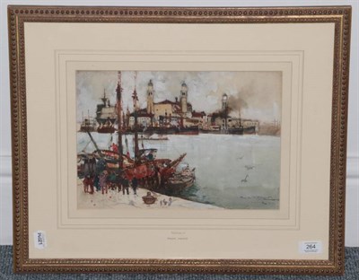 Lot 264 - ^ Frank Henry Mason (1875-1965) Venice Signed and inscribed, watercolour heightened with white,...