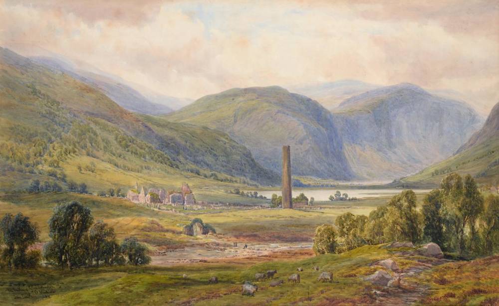Lot 275 - John Faulkner (1835-1894) Glendalough, Co. Wicklow Signed, inscribed and dated, watercolour,...