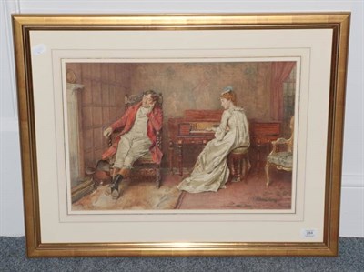 Lot 284 - George Goodwin Kilburne RI, RBA (1839-1924) ''Simple Pleasures'' Signed, watercolour, 35.5cm by...