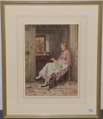 Lot 294 - George Goodwin Kilburne RI, RBA (1839-1924) ''Companions'' Signed, watercolour, 35cm by 25.5cm...