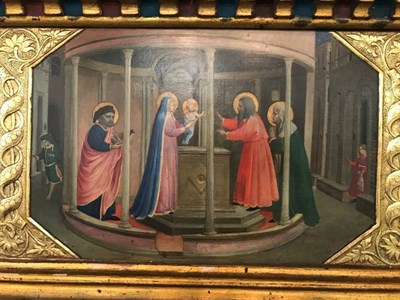 Lot 312 - After Guido da Pietro, called Fra Angelico (1395-1455) Italian The Annunciation Chronology Oil...