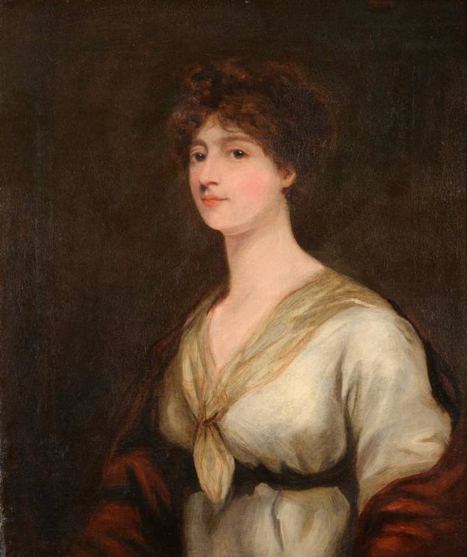 Lot 324 - John James Masquerier (1778-1855) Portrait of Miss Bristow Oil on canvas, 75cm by 63cm  Provenance