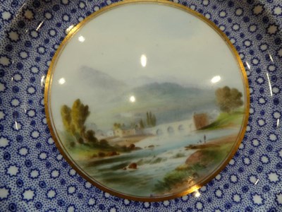 Lot 531 - A Royal Worcester Porcelain Dessert Service, painted by Harry Davis, 1902, with lakeland scenes...