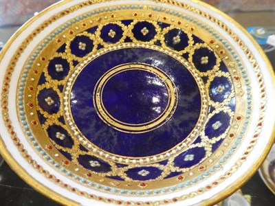 Lot 542 - A Sèvres Porcelain Coffee Can and Saucer, date letter K for 1763, gilt and jewelled with...