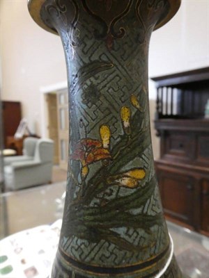 Lot 564 - A Chinese Cloisonné Baluster Vase, Qing Dynasty, probably Qianlong, of baluster form with tall...