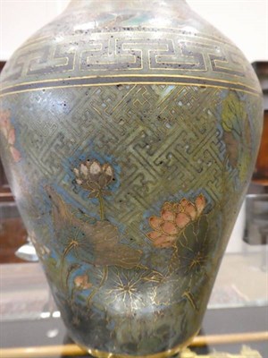 Lot 564 - A Chinese Cloisonné Baluster Vase, Qing Dynasty, probably Qianlong, of baluster form with tall...