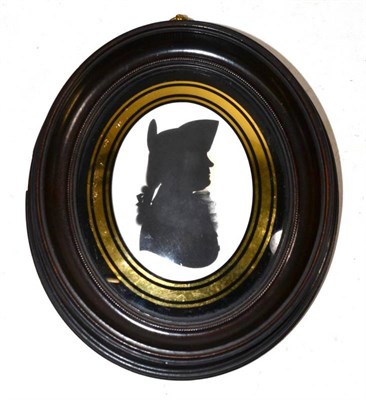 Lot 578 - John Miers (c.1758-1821): Miniature Silhouette Bust Portrait of a Gentleman, wearing a tricorn...