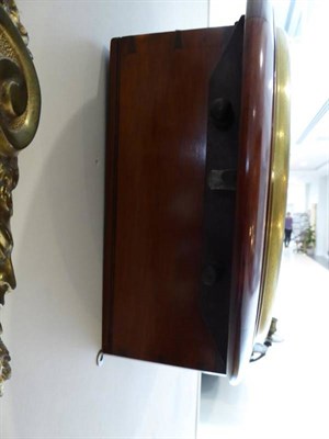 Lot 638 - A Mahogany Wall Timepiece, signed F.W Elliot Ltd, London, 1937, side and bottom doors, case...