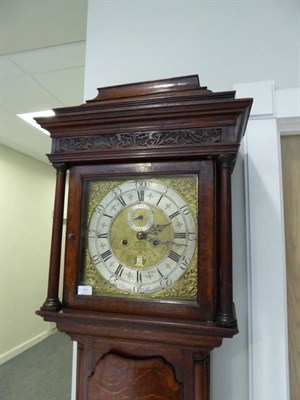 Lot 641 - An Oak Eight Day Longcase Clock, signed S.Whalley, Manchester, circa 1770, caddied pediment,...