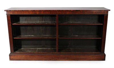 Lot 683 - ^ A William IV Rosewood Dwarf Bookcase, 2nd quarter 19th century, with gadrooned border above...