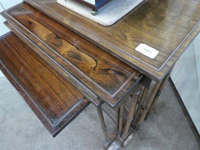 Lot 685 - ^ A Quartetto of Rosewood Nesting Tables, 2nd quarter 19th century, of rectangular graduated...