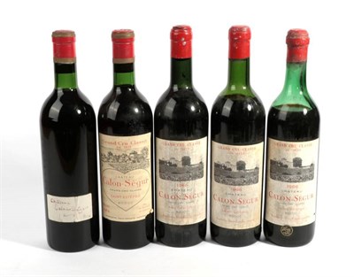Lot 2003 - Chateau Calon Segur 1964 Saint Estephe 2 bottles (both in, one no label) 92.5/100 Cellartracker...