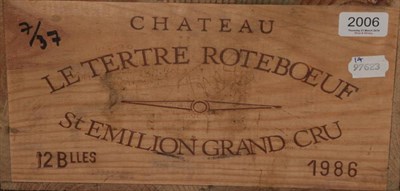 Lot 2006 - Chateau La Tertre Rotebouf 1986 Saint Emilion 12 bottles owc 95/100 Wine Advocate 2016