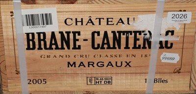 Lot 2026 - Chateau Brane-Cantenac 2005 Margaux 12 bottles owc (95/100 Robert Parker 2015)