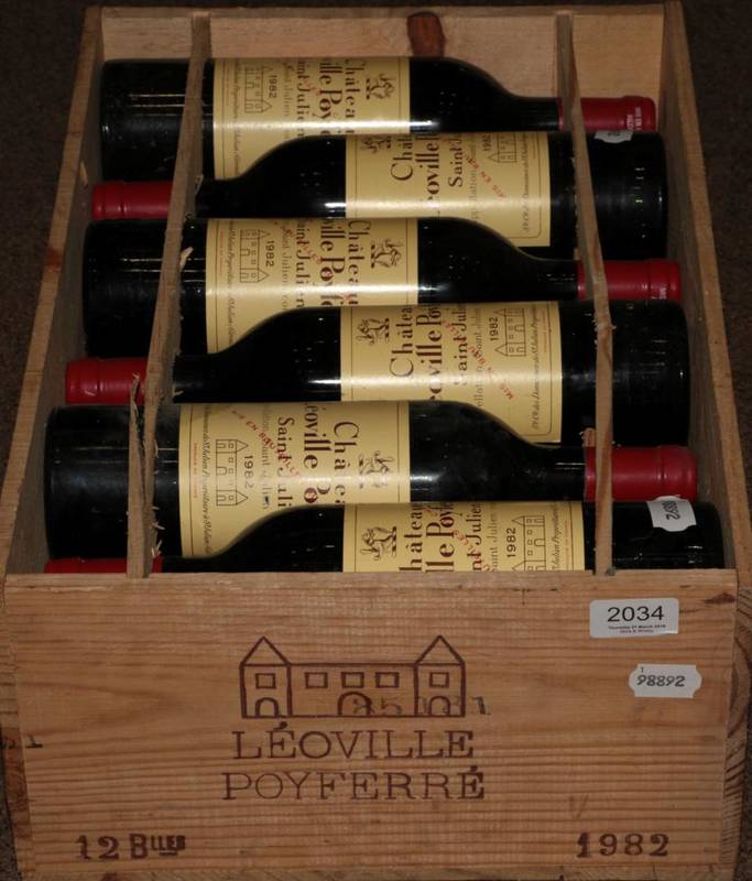 Lot 2034 - Chateau Leoville Poyferre 1982 Saint Julien 12 bottles, in opened owc