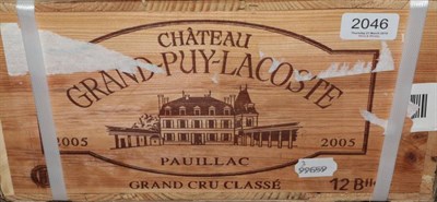 Lot 2046 - Chateau Grand-Puy-Lacoste 2005 Pauillac 12 bottles owc (97/100 Neil Martin, Robert Parker 2015)