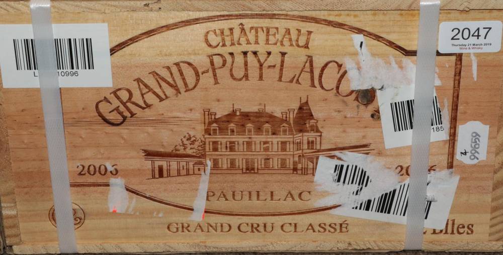 Lot 2047 - Chateau Grand-Puy-Lacoste 2006 Pauillac 12 bottles owc (94/100 Neil Martin, Robert Parker 2016)