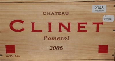 Lot 2048 - Chateau Clinet 2006 Pauillac 6 bottles, owc (94 Robert Parker 2011)