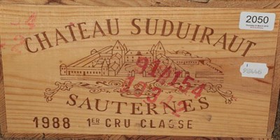Lot 2050 - Chateau Suduiraut 1988 Sauternes 12 bottles owc Cellared by the Wine Society