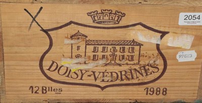 Lot 2054 - Chateau Doisy Vedrines 1988 Sauternes 12 bottles owc