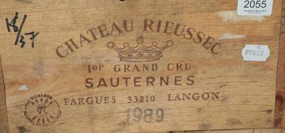 Lot 2055 - Chateau Rieussec 1989 Sauternes 12 bottles owc (93/100 Robert Parker)