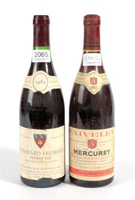 Lot 2065 - Pommard-Fremiers 1er Grand Cru 1985 Domaine Jean Monnier & Fils1 bottle, Mercurey 1983 Domaine...