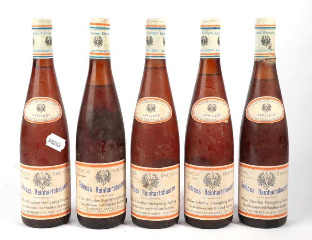 Lot 2096 - Schloss Rheinhartshausen 1976 4 bottles, Schloss Rheinhartshausen 1975 1 bottle (5 bottles in...