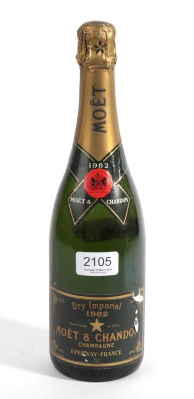 Lot 2105 - Moet & Chandon Dry Imperial 1982 1 bottle, still in bubble poor label