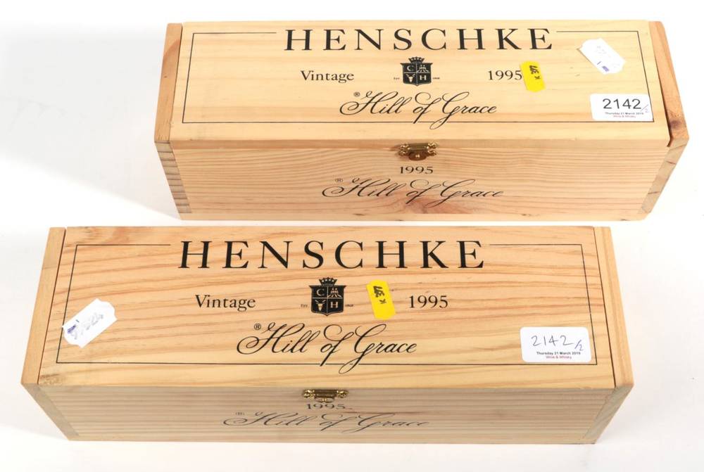 Lot 2142 - Henschke Hill of Grace 1995 2 bottles (owcs) both in