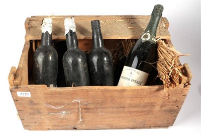 Lot 2149 - 9 Various Bottles, comprising 2 port dated 1920 and 1927 (part filled), 2 full Martini, 1...