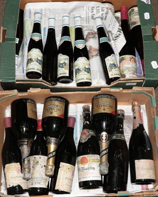 Lot 2165 - Assorted bottles to include Blue Nun 1955 9 half bottles and Cabinet Wine 1949 14 bottles, (23...