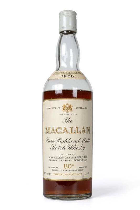Lot 2195 - The Macallan 1958 80% proof 1 bottle low level