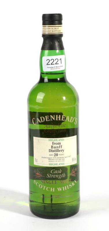 Lot 2221 - Banff 56.4% distilled 1976 bottled 1997 Cadenheads 1 bottle