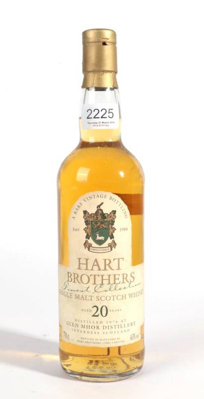 Lot 2225 - Glen Mhor 43% distilled 1976 bottled 1996 Hart Bros 1 bottle