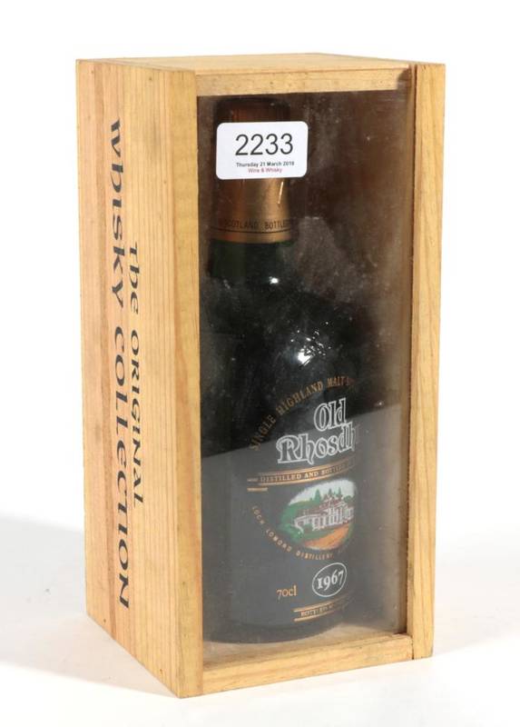 Lot 2233 - Old Rhosdhu 40% distilled 1967 bottled 1999 1 bottle
