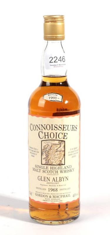 Lot 2246 - Connoisseurs Choice Glen Albyn 23 year Old Malt Whisky distilled 1968 40% Gordon & Macphail 1...