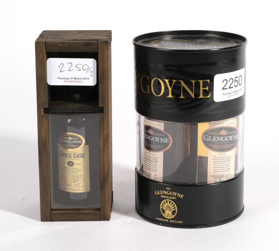 Lot 2250 - Glengoyne 10yo/17yo/21yo 5cl miniature set with Glengoyne distilled 1990 56.6% 5cl bottle (4...