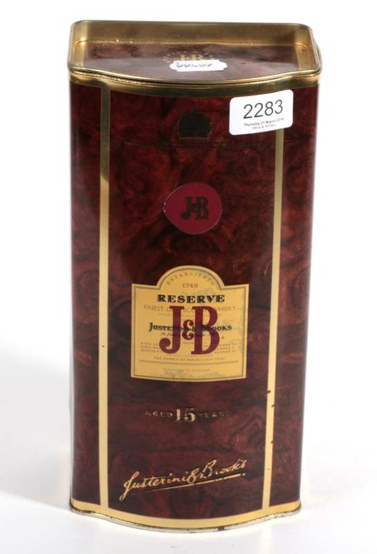 Lot 2283 - J & B Reserve aged 15 years 40% in original tin 1 bottle
